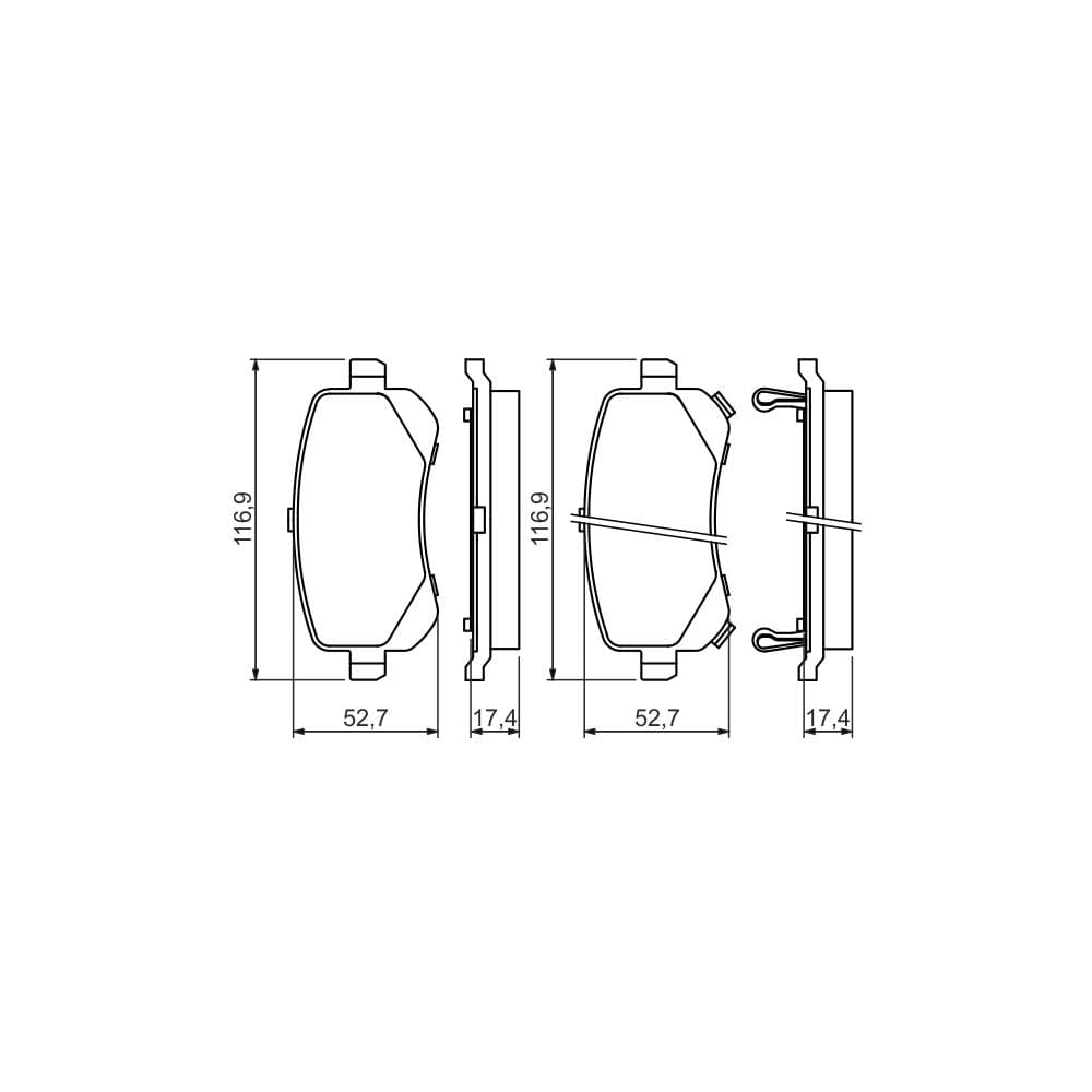 Set placute frana disc BOSCH 0 986 494 496