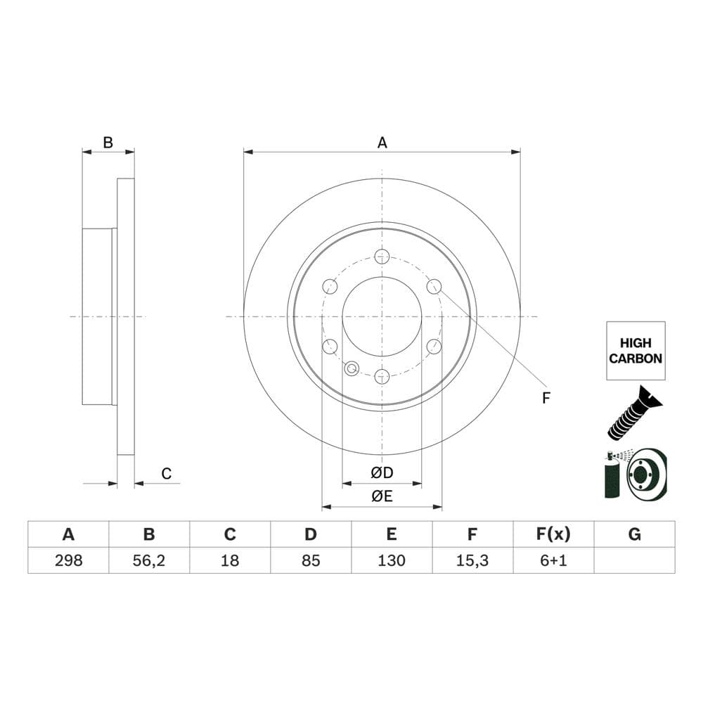 Disc frana BOSCH 0 986 479 H07