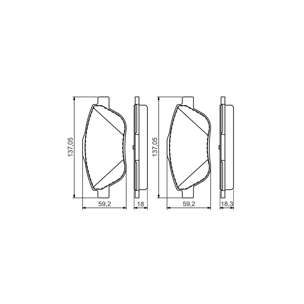 Set placute frana disc BOSCH 0 986 494 564