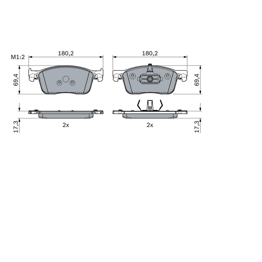 Set placute frana disc BOSCH 0 986 424 436