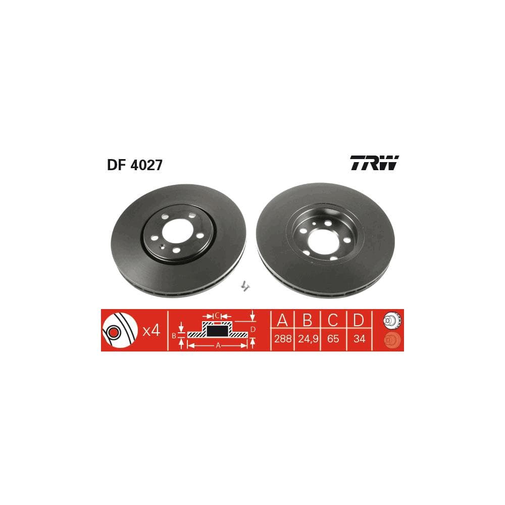 Disc frana TRW DF4027