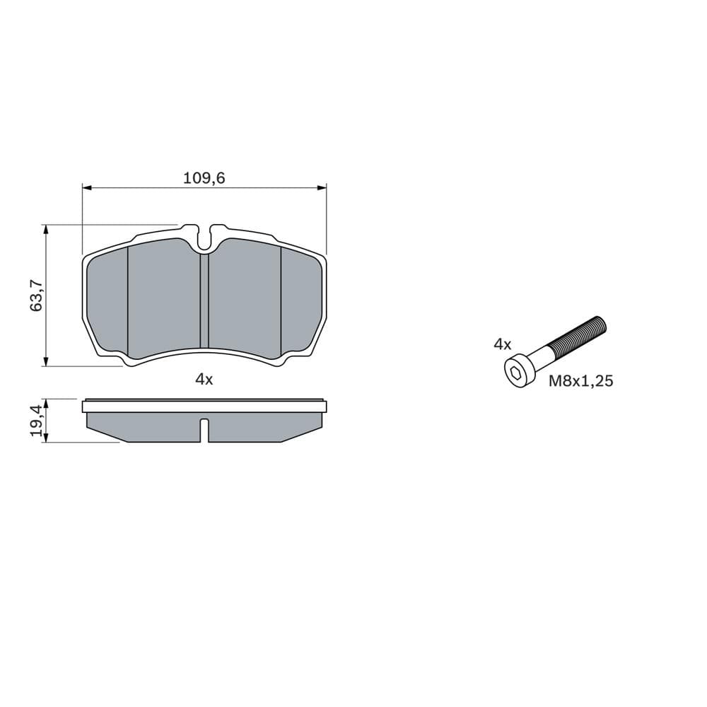Set placute frana disc BOSCH 0 986 424 750