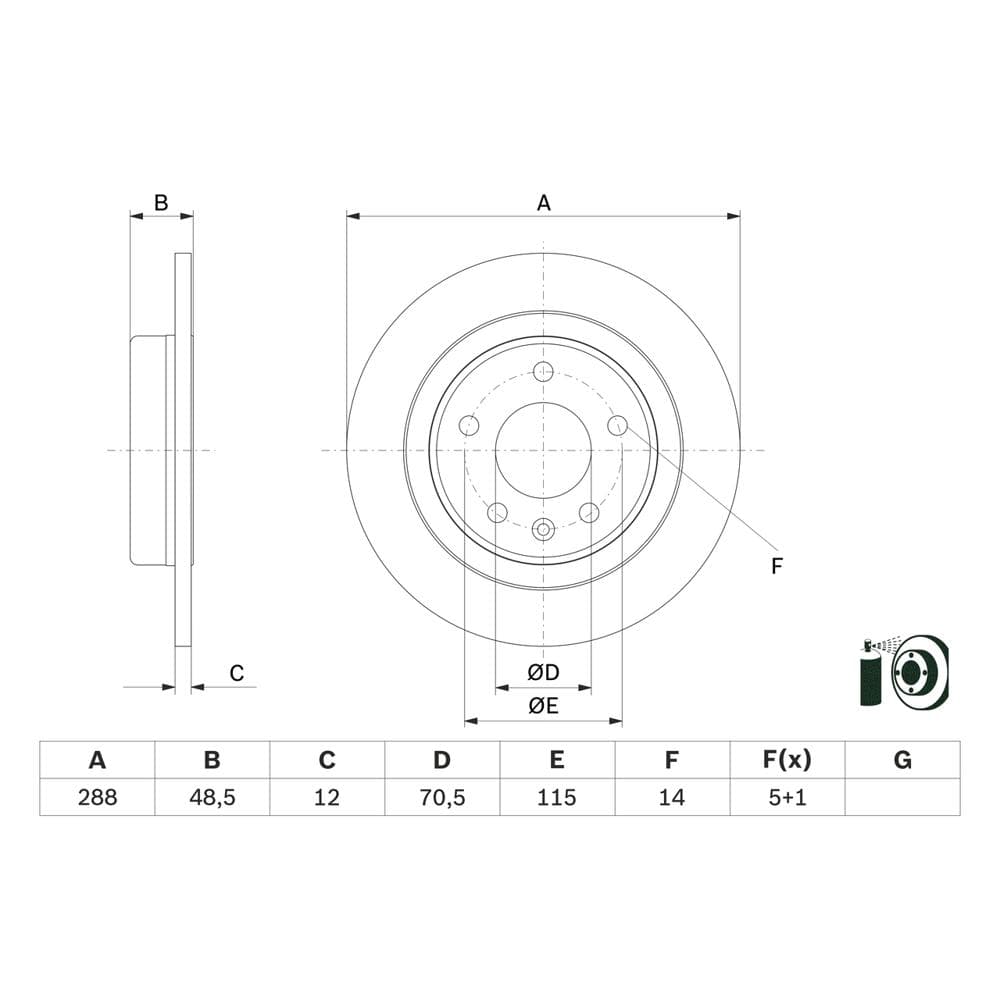 Disc frana BOSCH 0 986 479 F83