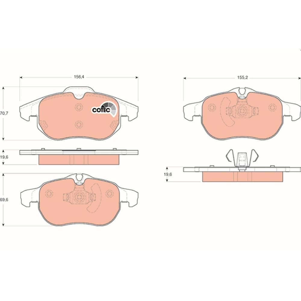 Set placute frana disc TRW GDB1613
