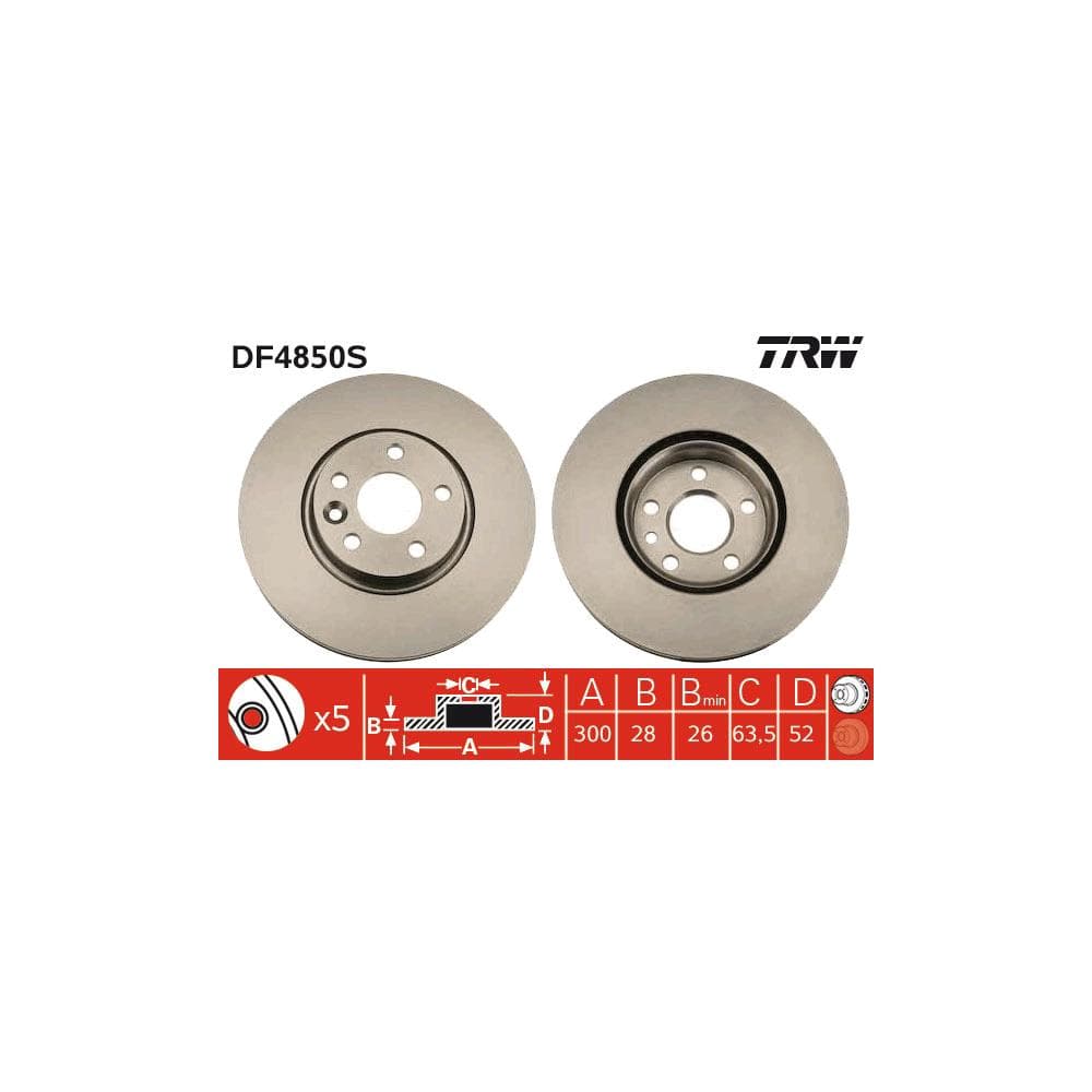 Disc frana TRW DF4850S