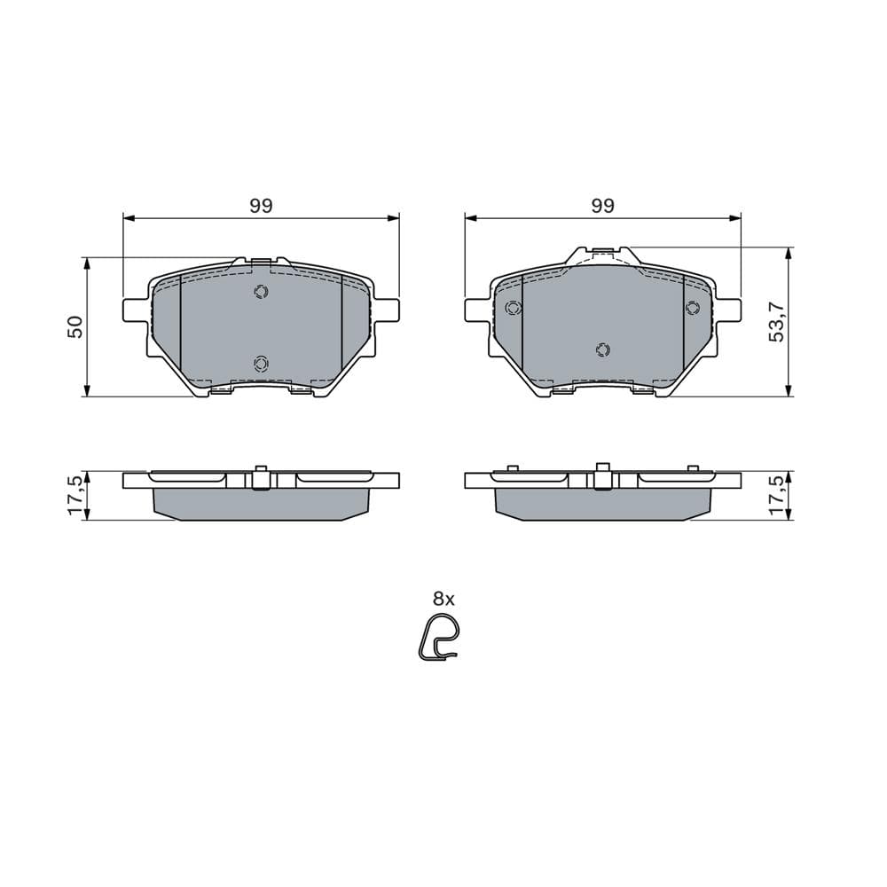 Set placute frana disc BOSCH 0 986 494 716