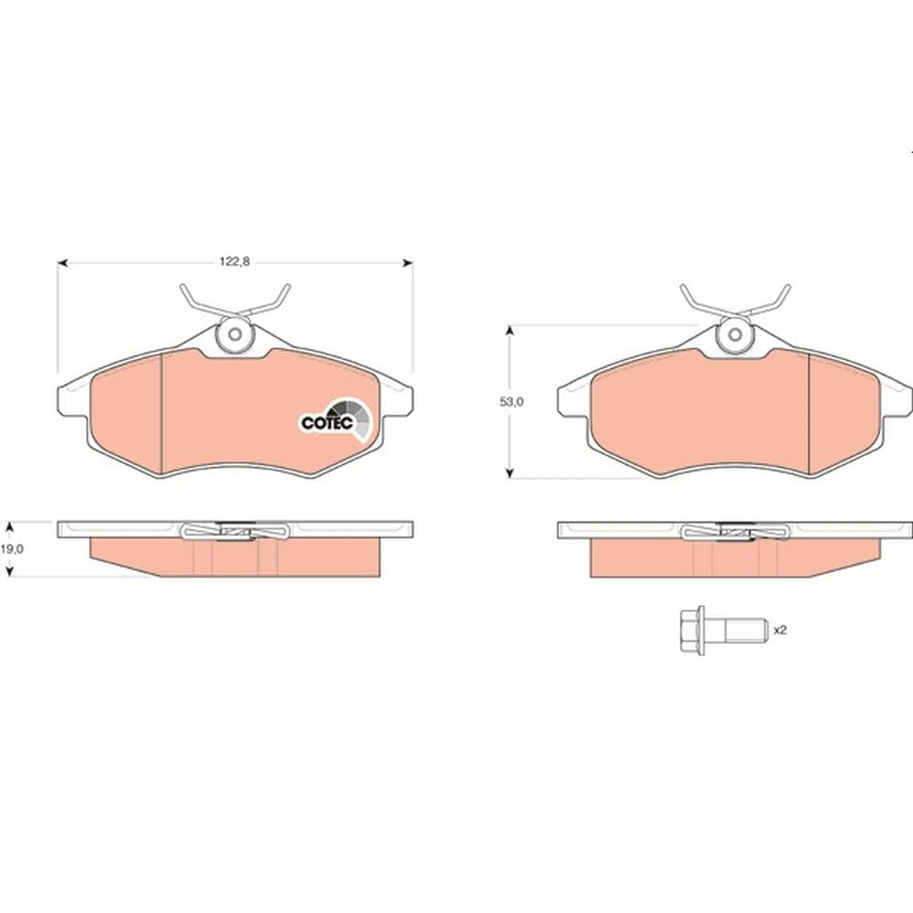 Set placute frana disc TRW GDB1495