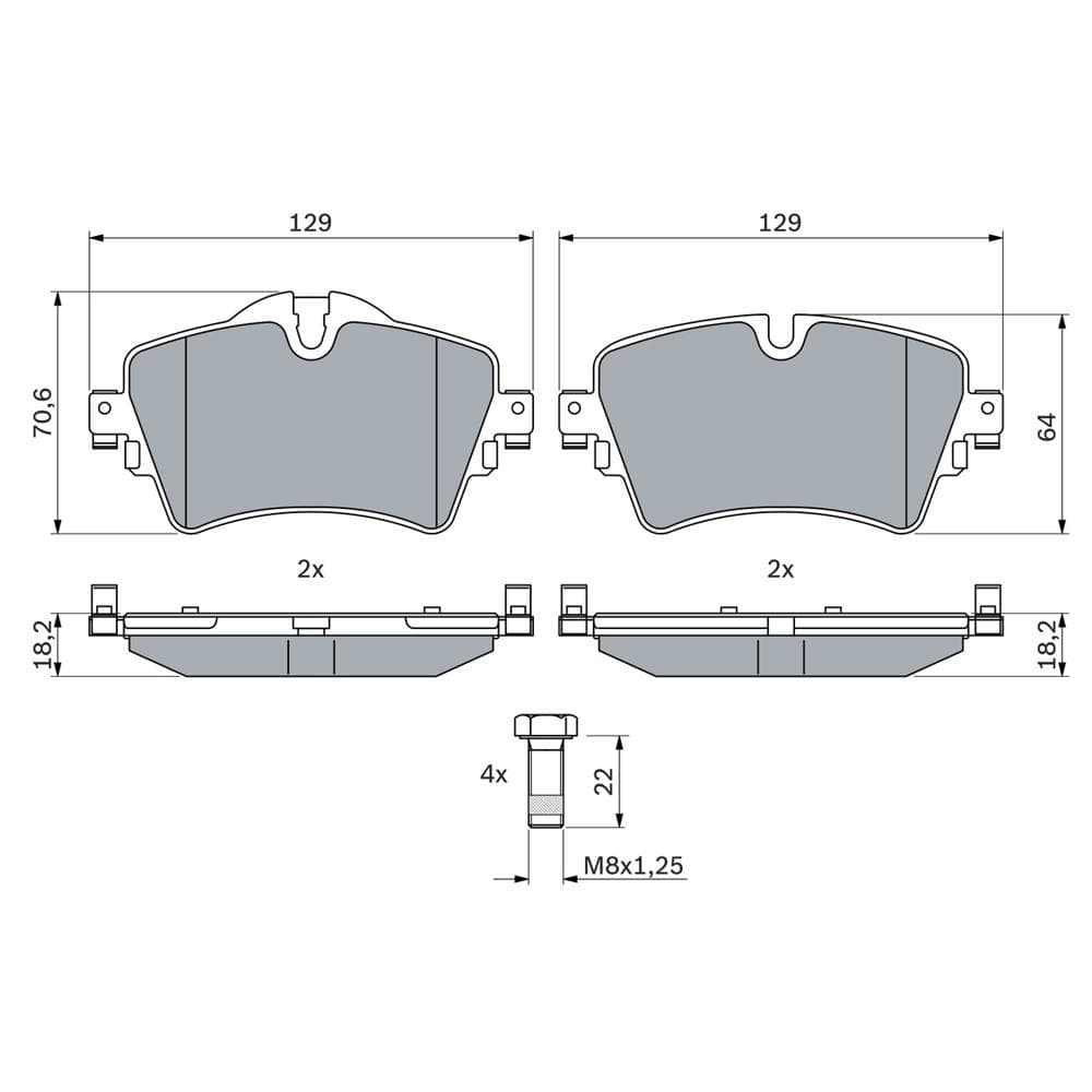 Set placute frana disc BOSCH 0 986 494 736