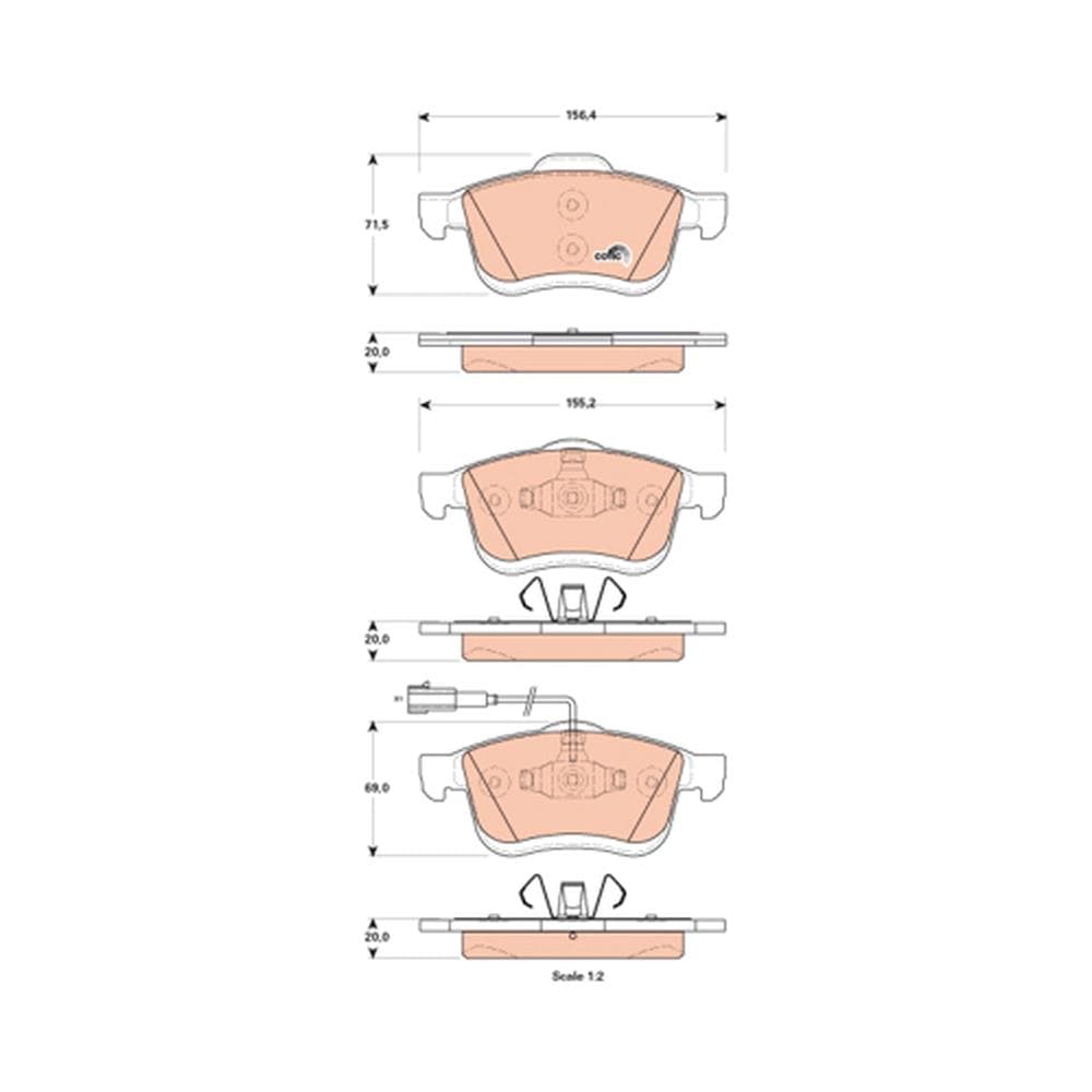 Set placute frana disc TRW GDB1864