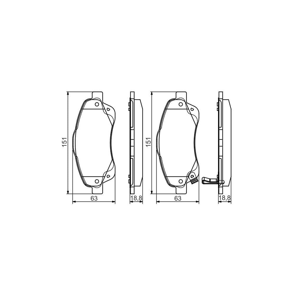 Set placute frana disc BOSCH 0 986 495 083