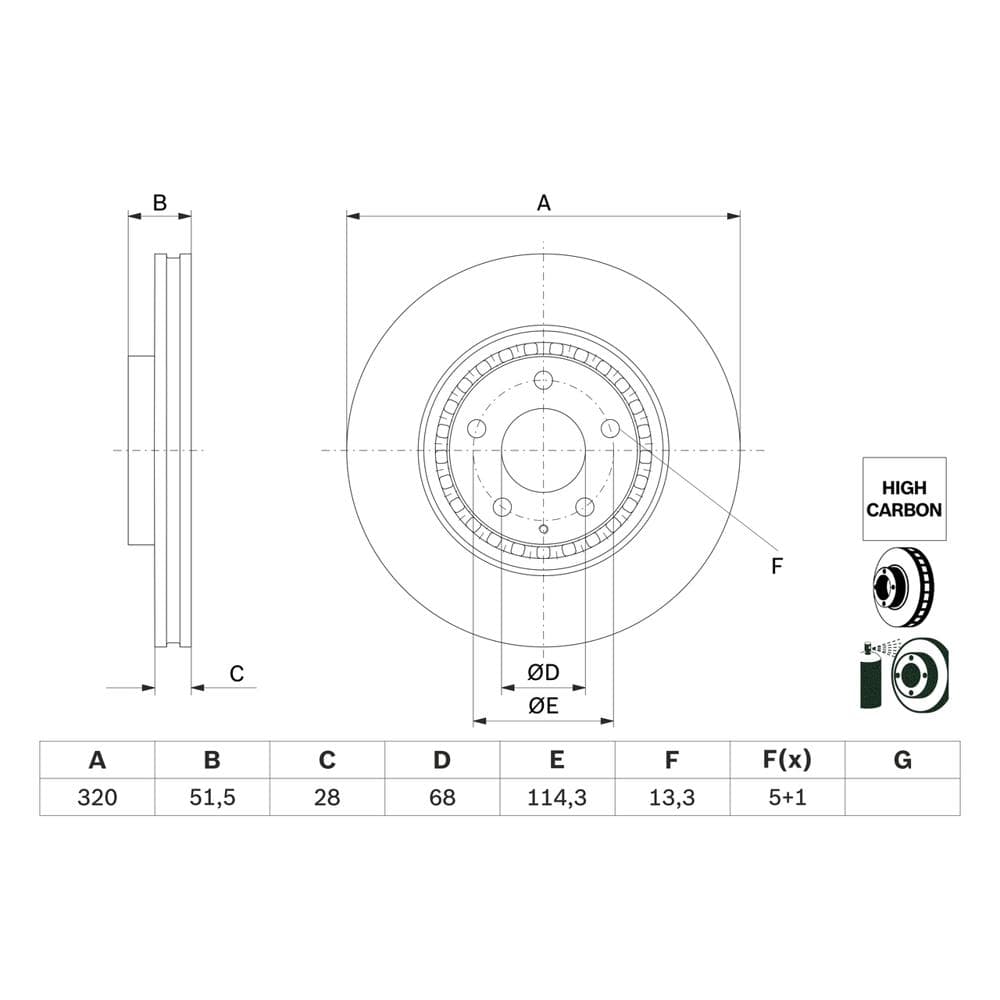 Disc frana BOSCH 0 986 479 H02