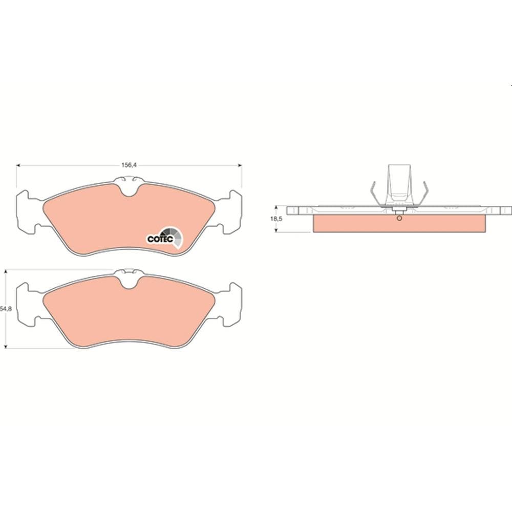 Set placute frana disc TRW GDB1263