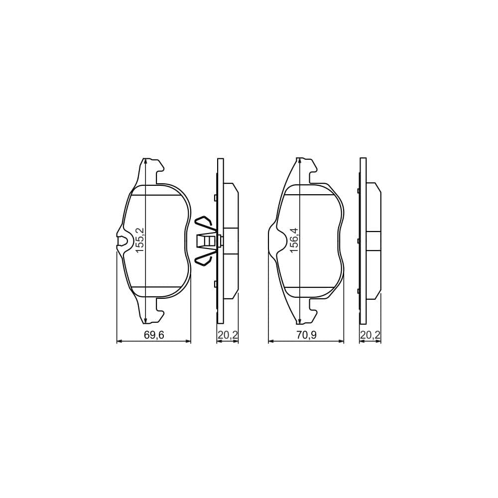 Set placute frana disc BOSCH 0 986 494 044