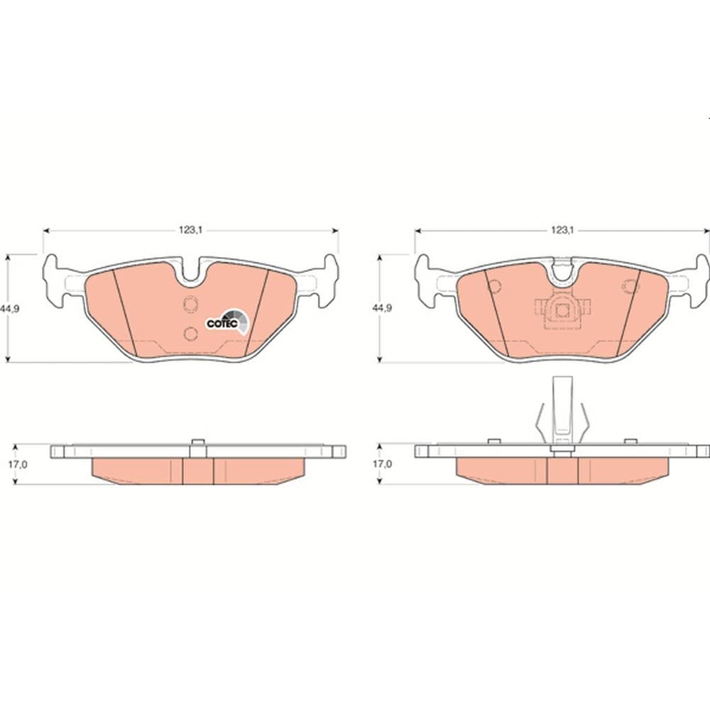 Set placute frana disc TRW GDB1344
