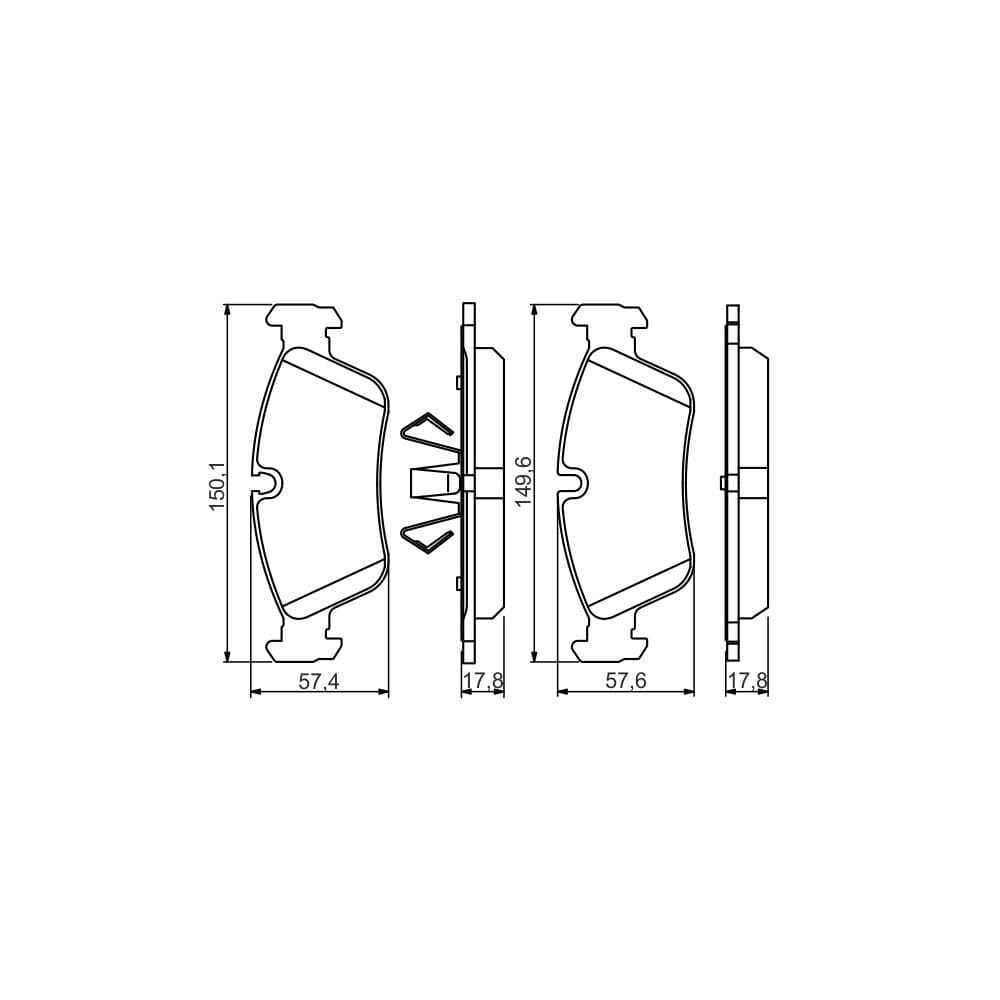 Set placute frana disc BOSCH 0 986 495 276