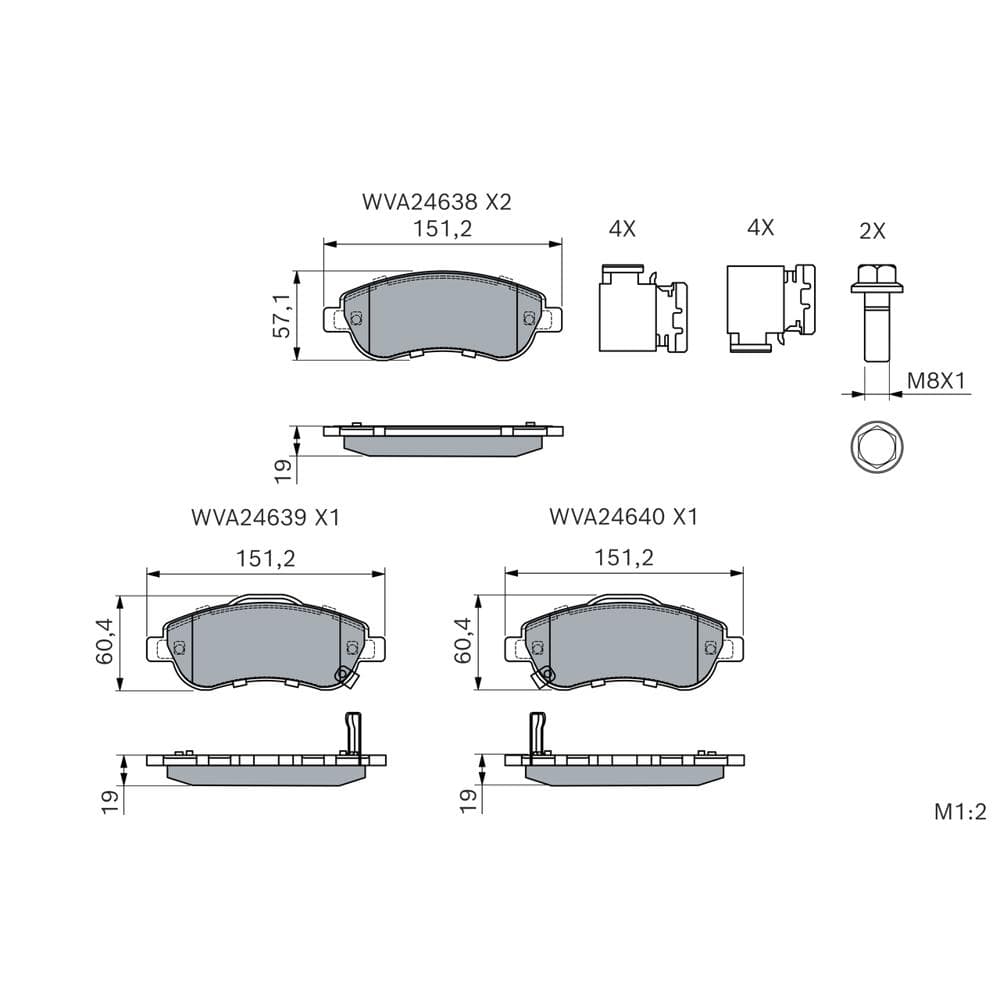 Set placute frana disc BOSCH 0 986 494 379