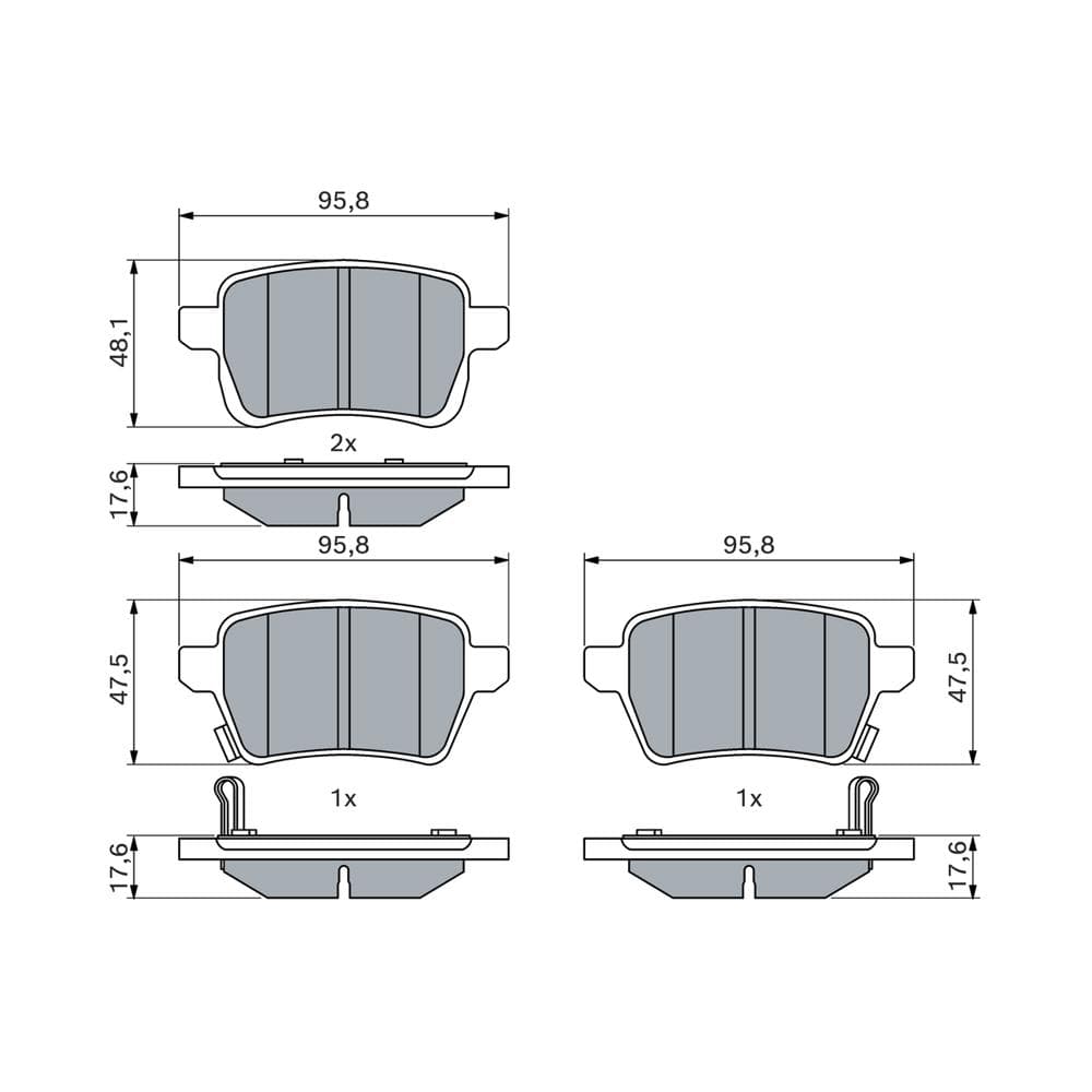 Set placute frana disc BOSCH 0 986 494 802