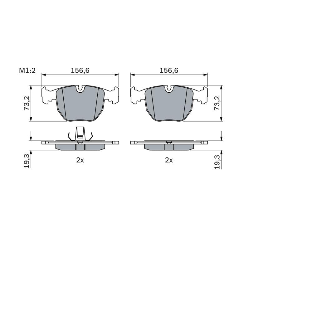 Set placute frana disc BOSCH 0 986 494 028