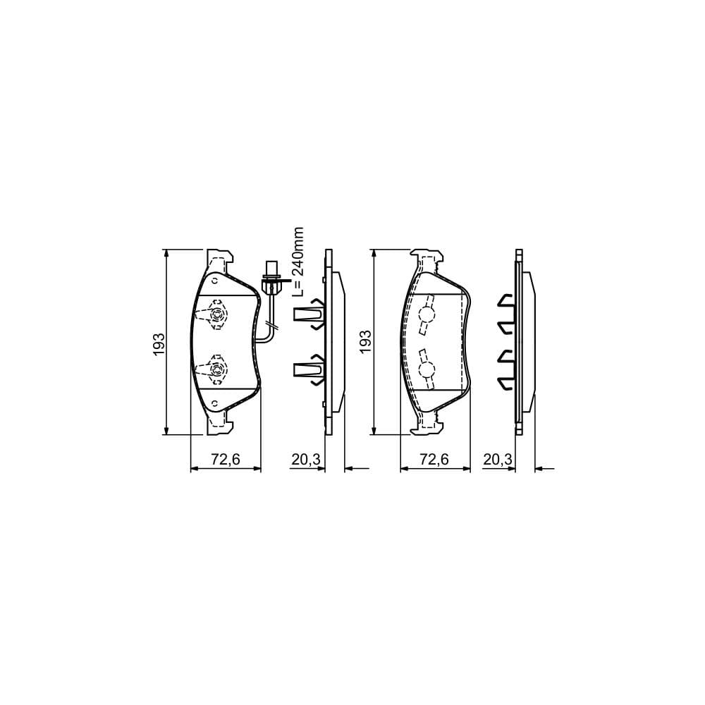 Set placute frana disc BOSCH 0 986 494 200