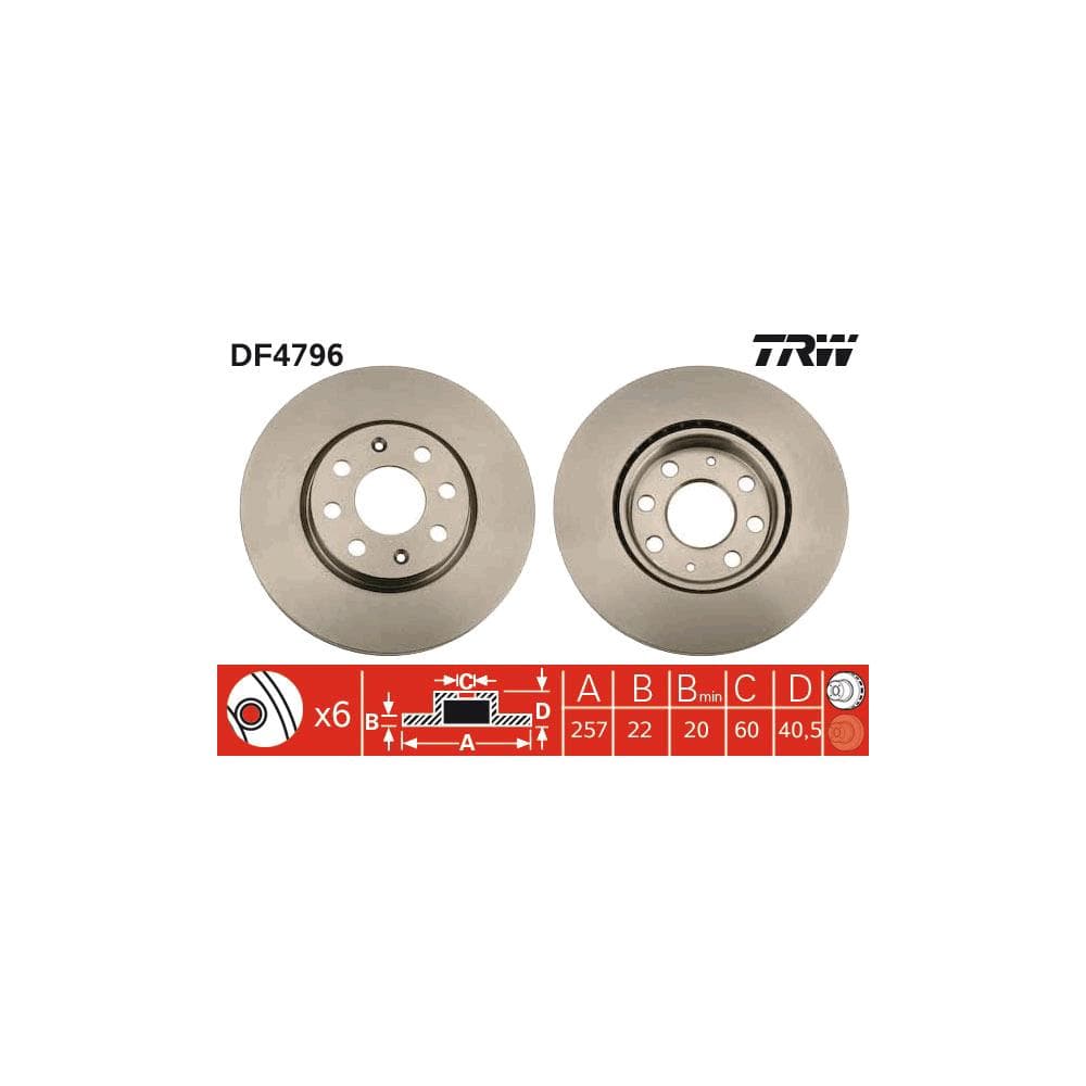 Disc frana TRW DF4796