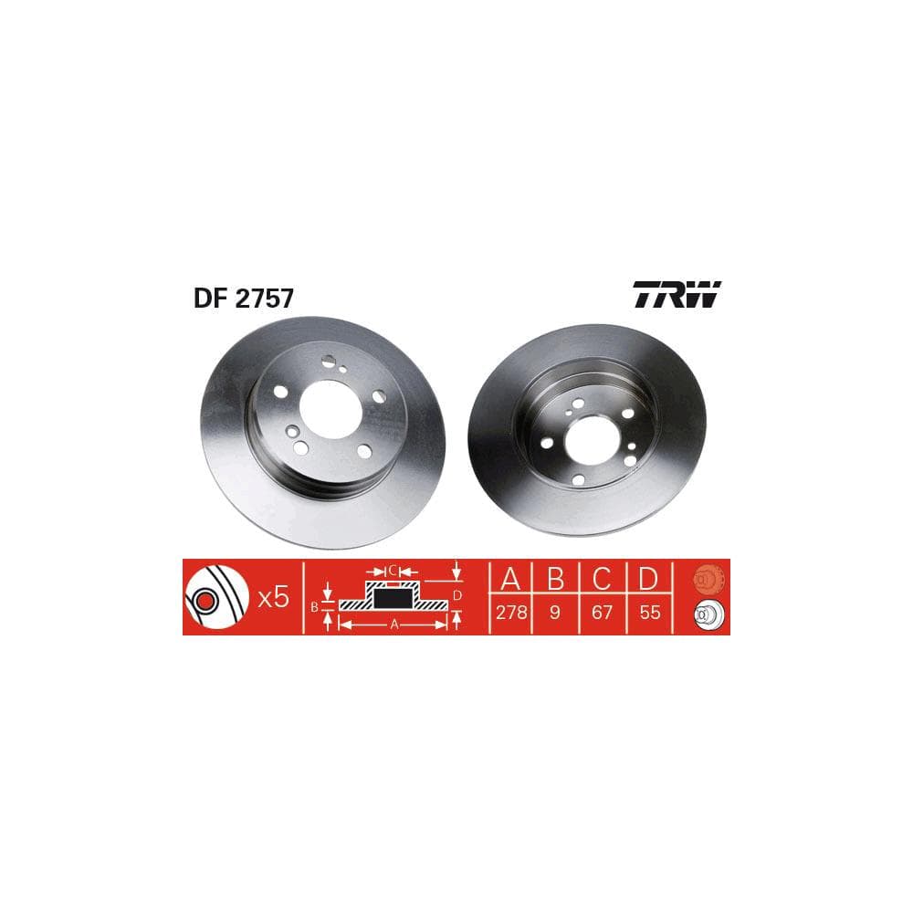 Disc frana TRW DF2757
