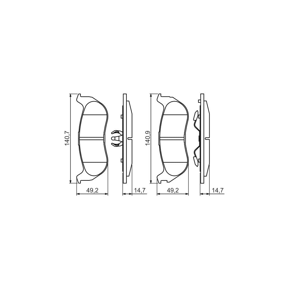 Set placute frana disc BOSCH 0 986 494 419