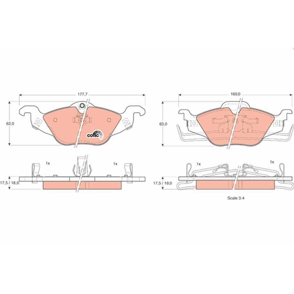 Set placute frana disc TRW GDB1351