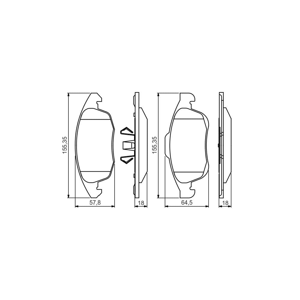 Set placute frana disc BOSCH 0 986 495 258