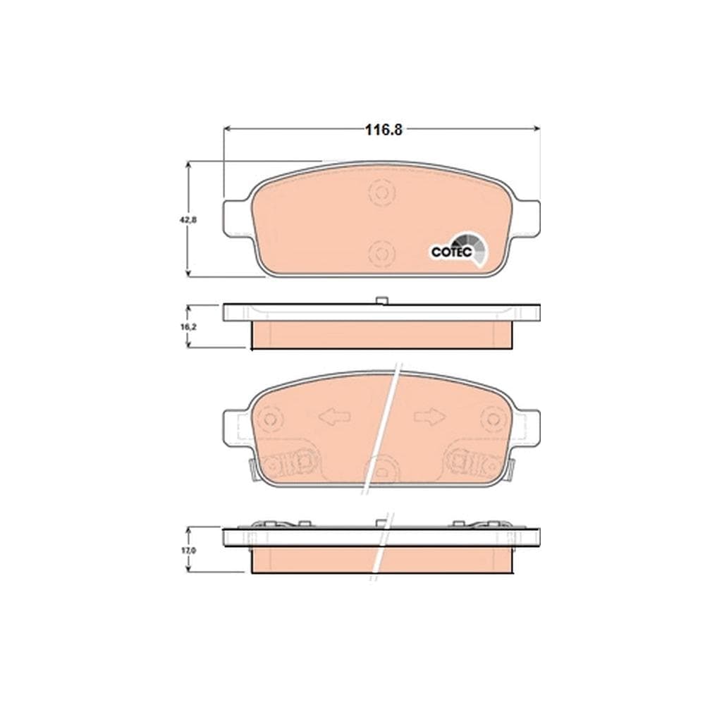 Set placute frana disc TRW GDB1844