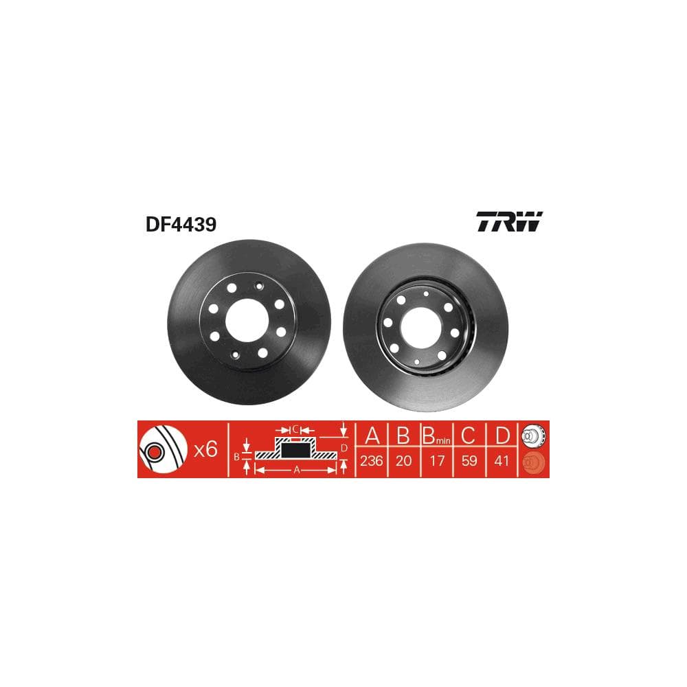 Disc frana TRW DF4439