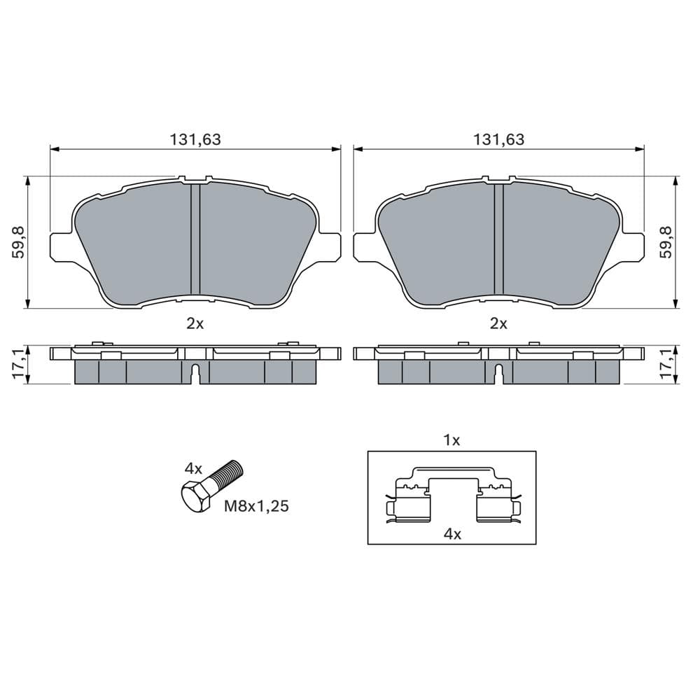 Set placute frana disc BOSCH 0 986 494 792