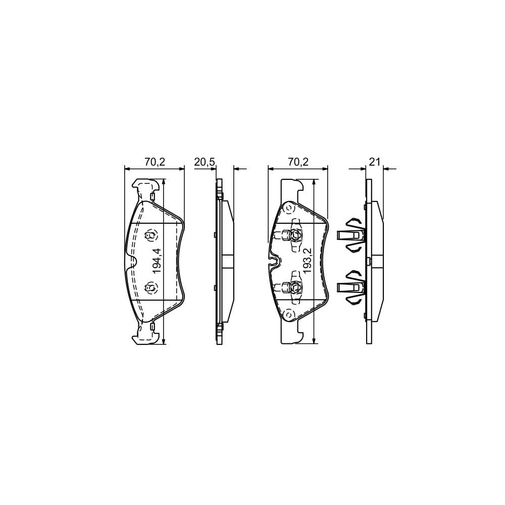 Set placute frana disc BOSCH 0 986 494 165
