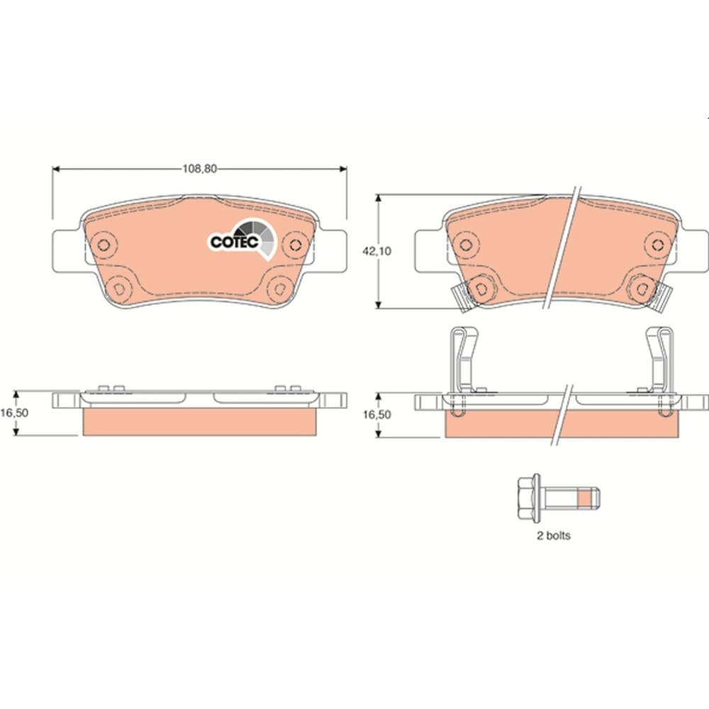 Set placute frana disc TRW GDB3446