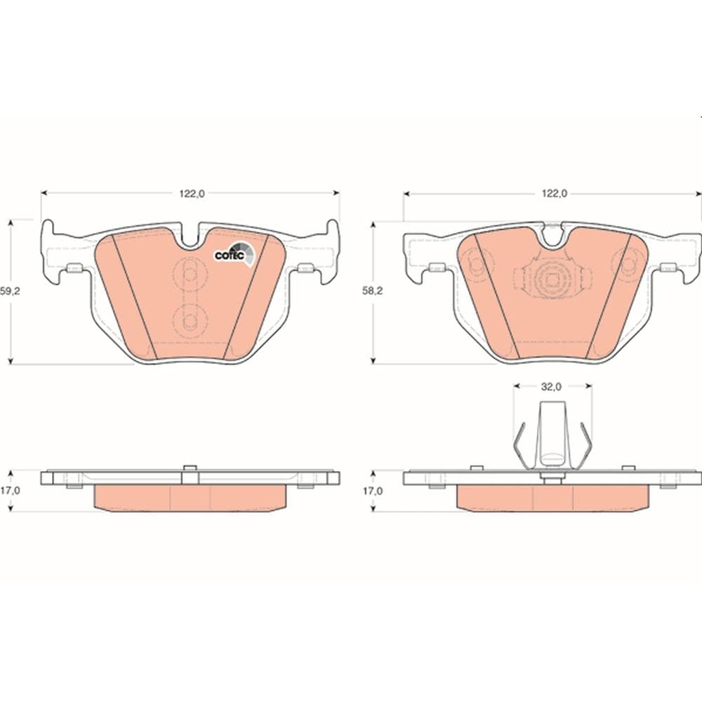 Set placute frana disc TRW GDB1730