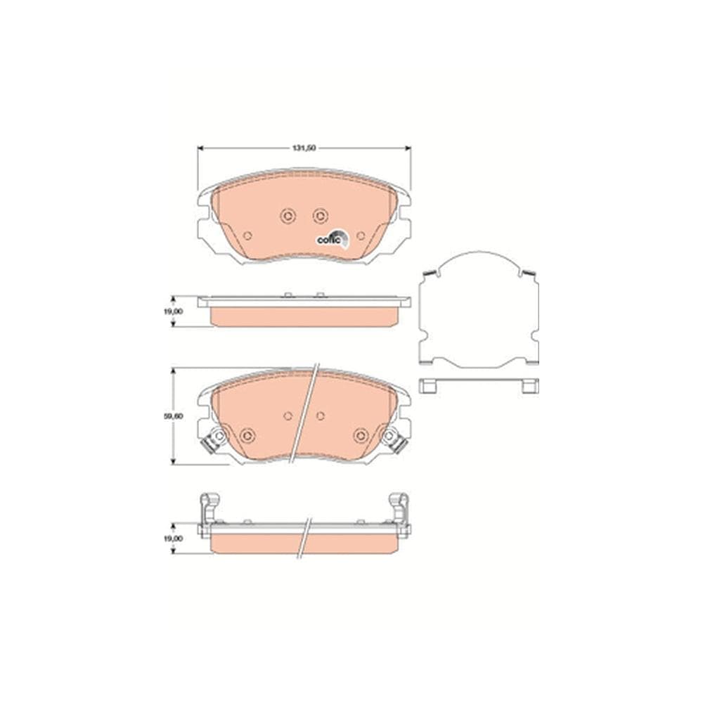 Set placute frana disc TRW GDB1782