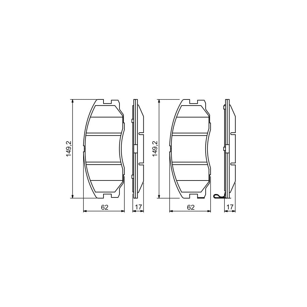 Set placute frana disc BOSCH 0 986 494 250
