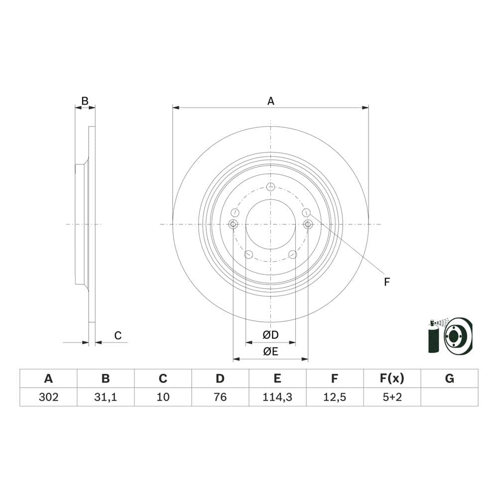 Disc frana BOSCH 0 986 479 E46
