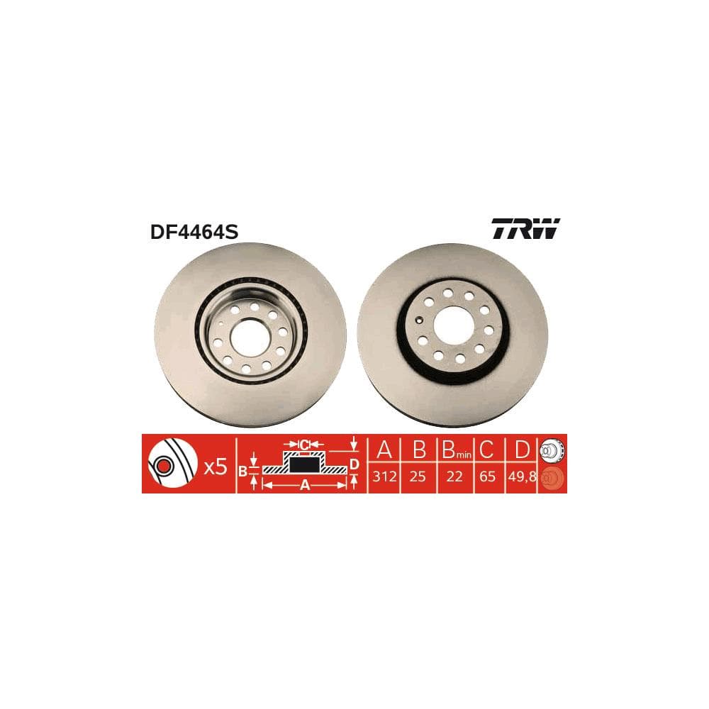 Disc frana TRW DF4464S