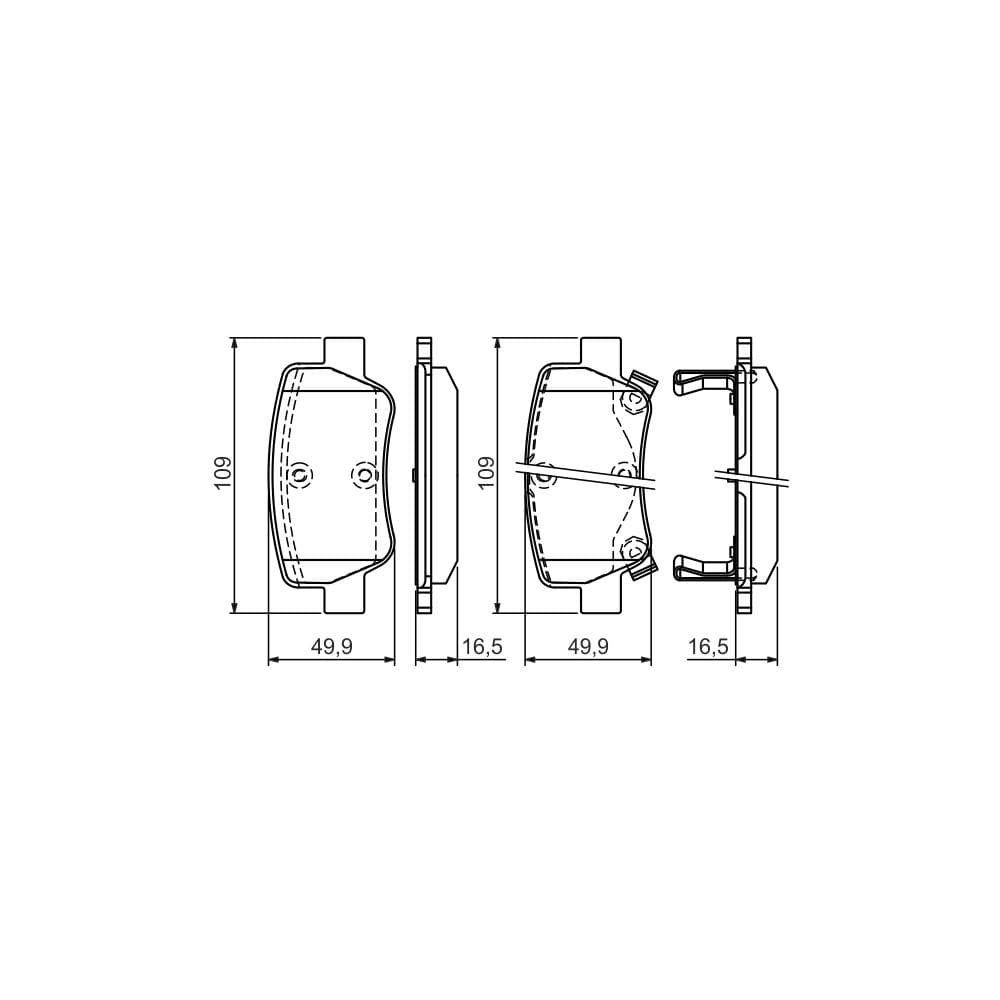 Set placute frana disc BOSCH 0 986 494 403