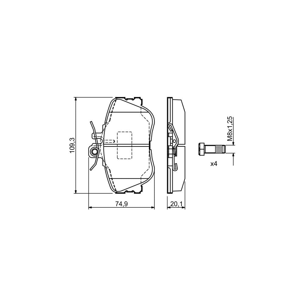 Set placute frana disc BOSCH 0 986 460 977