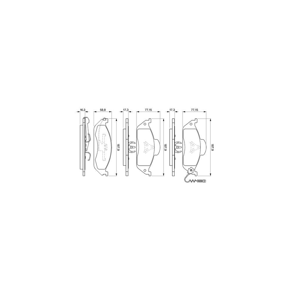 Set placute frana disc BOSCH 0 986 424 611