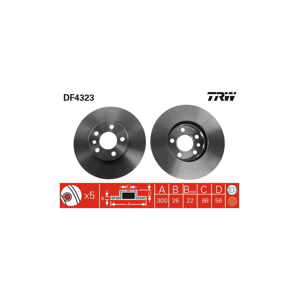 Disc frana TRW DF4323