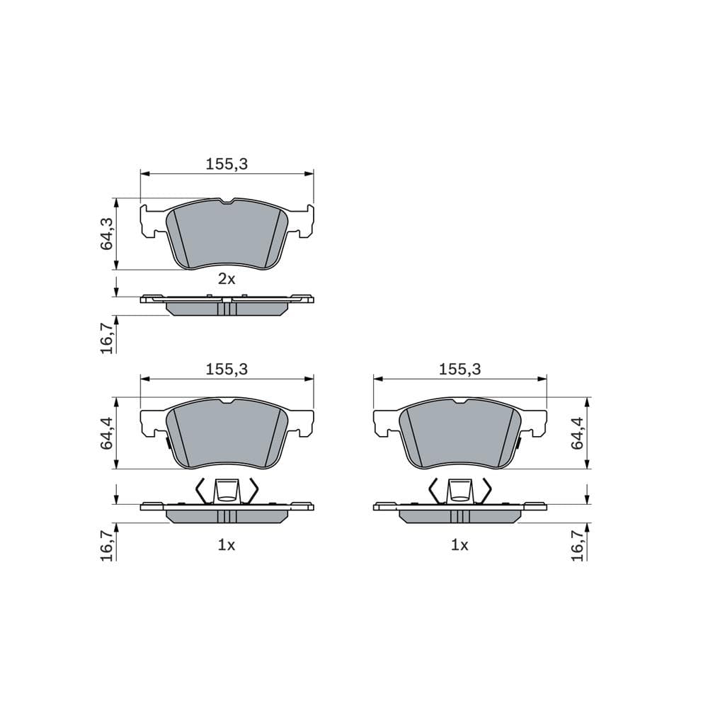 Set placute frana disc BOSCH 0 986 424 885