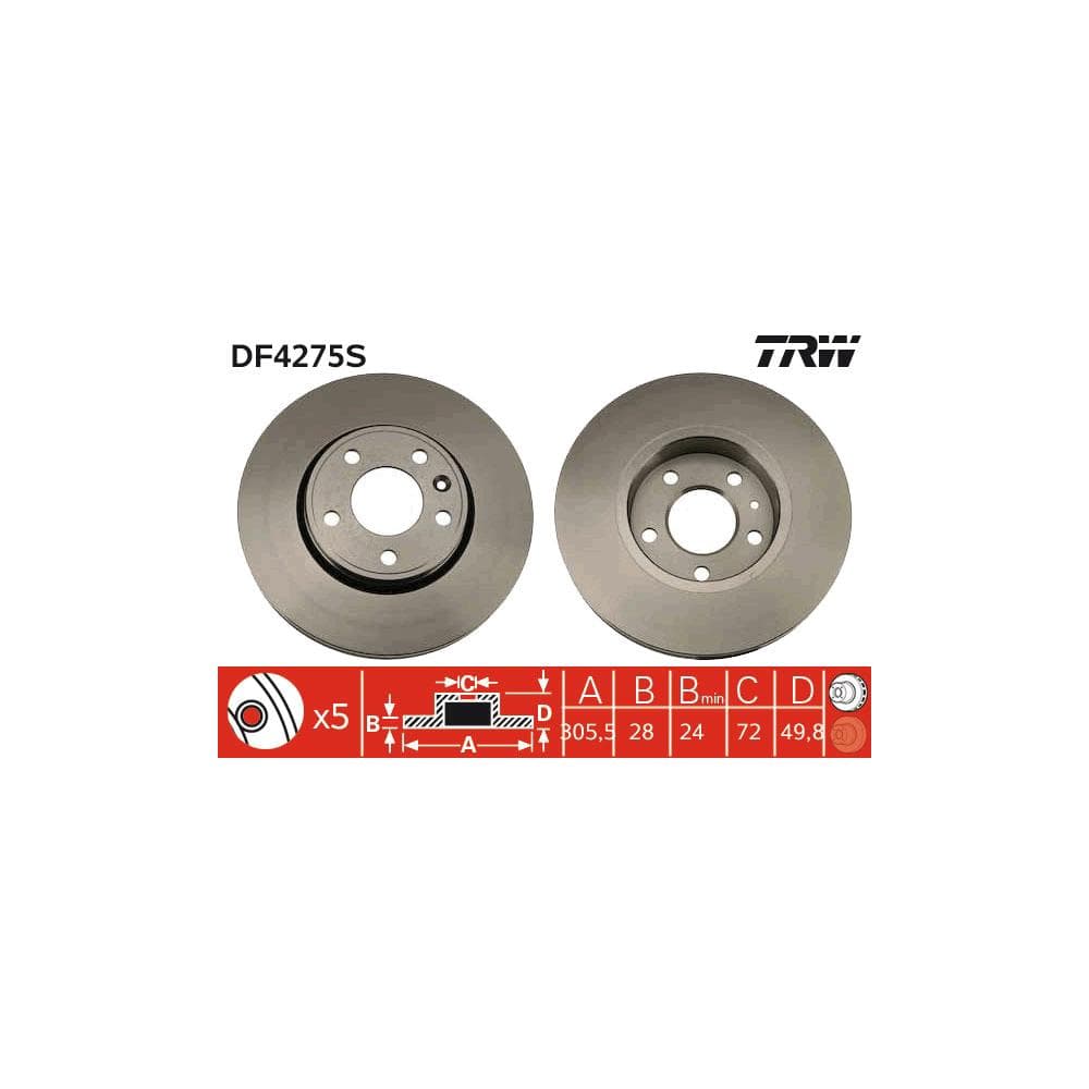 Disc frana TRW DF4275S