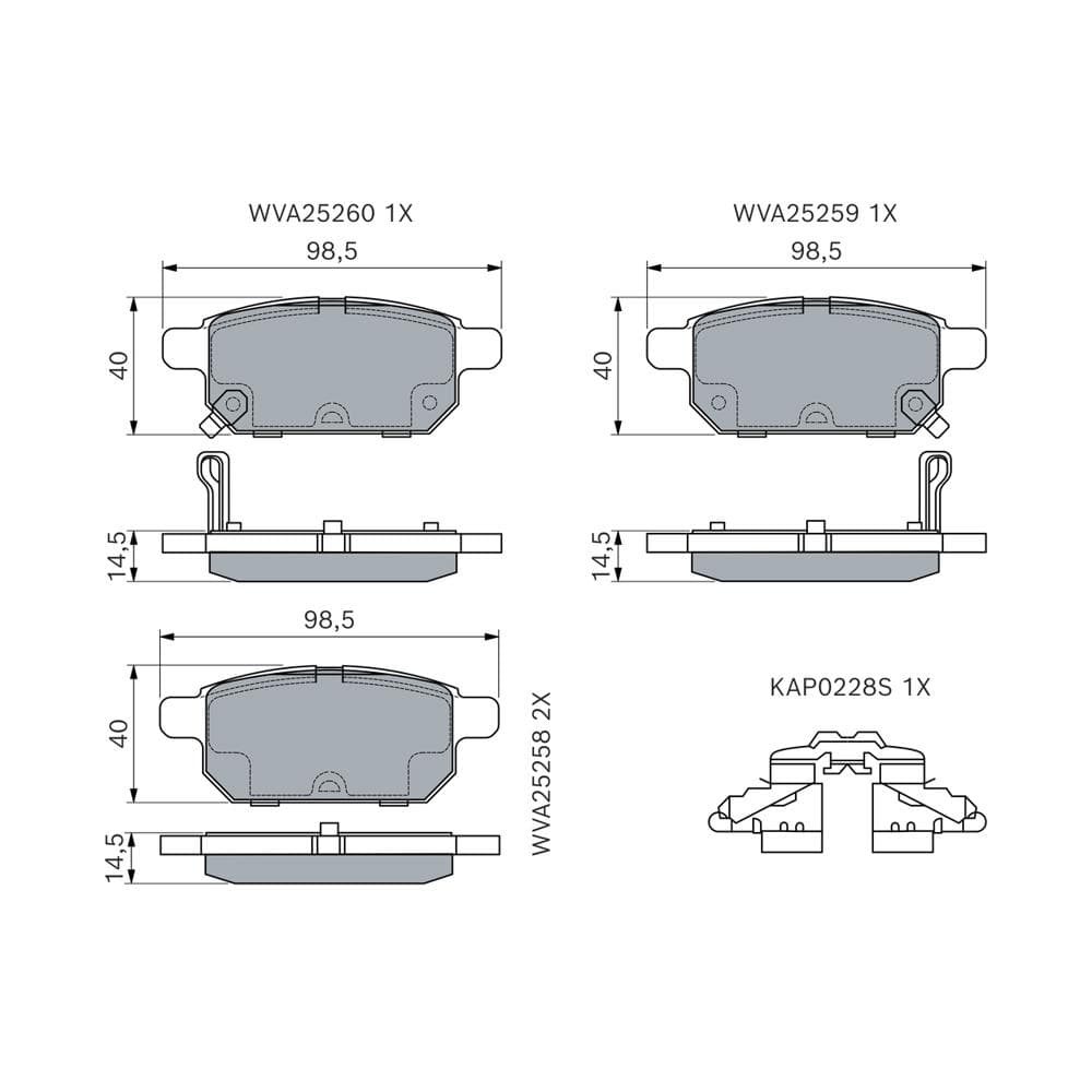 Set placute frana disc BOSCH 0 986 494 748