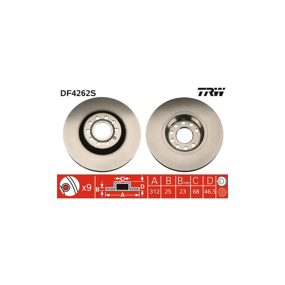 Disc frana TRW DF4262S