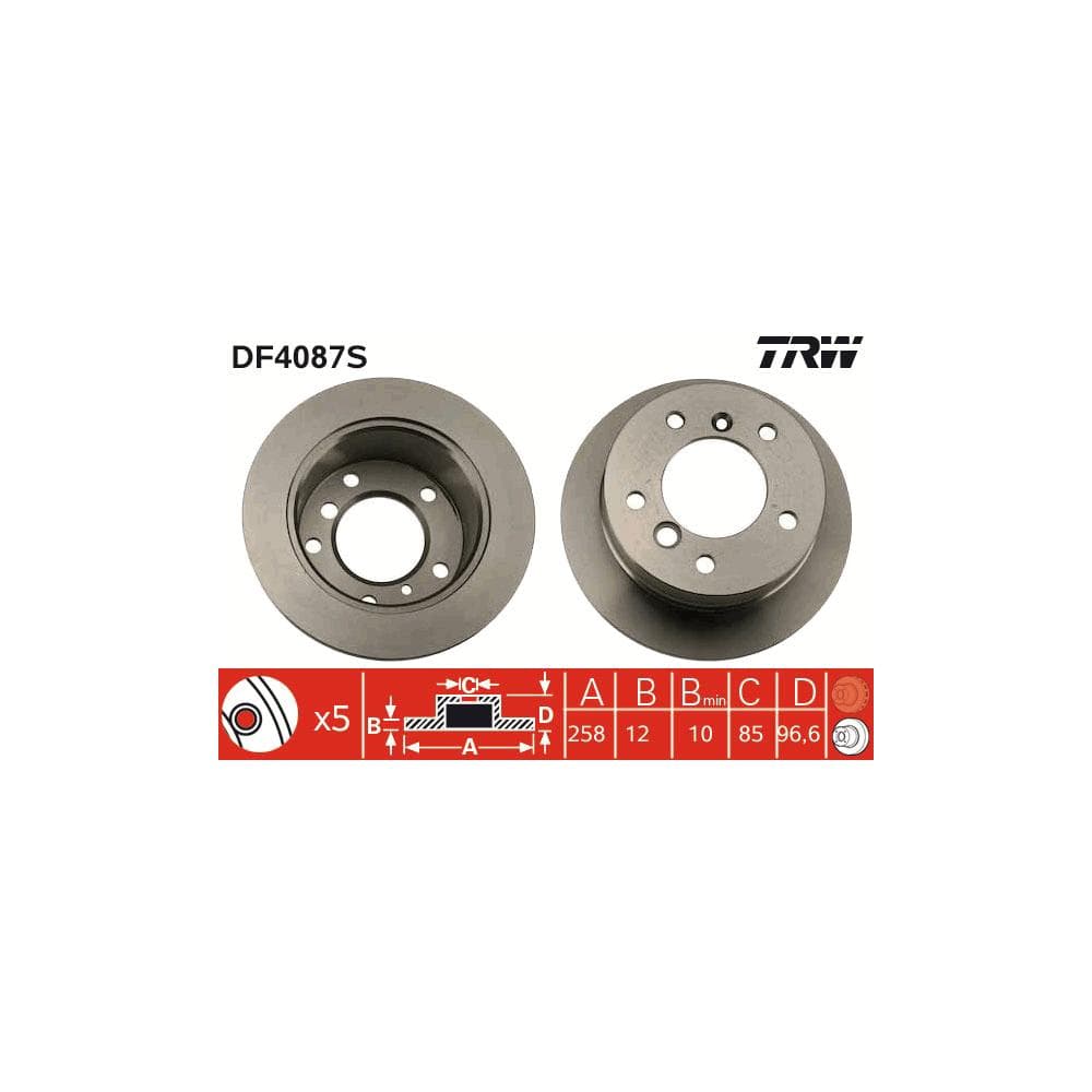 Disc frana TRW DF4087S