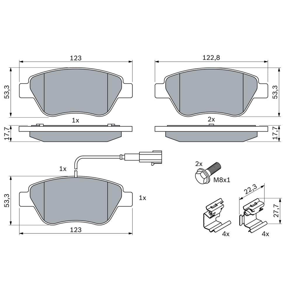 Set placute frana disc BOSCH 0 986 494 113