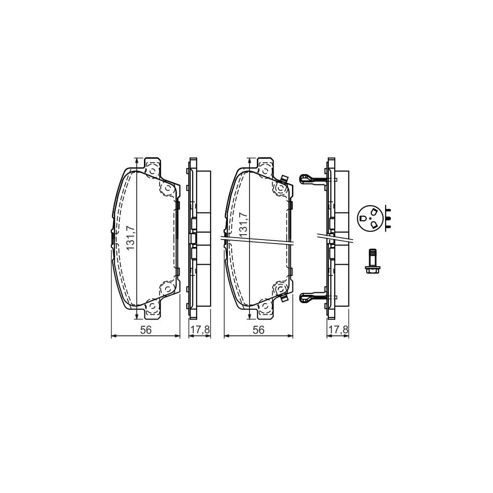 Set placute frana disc BOSCH 0 986 494 136