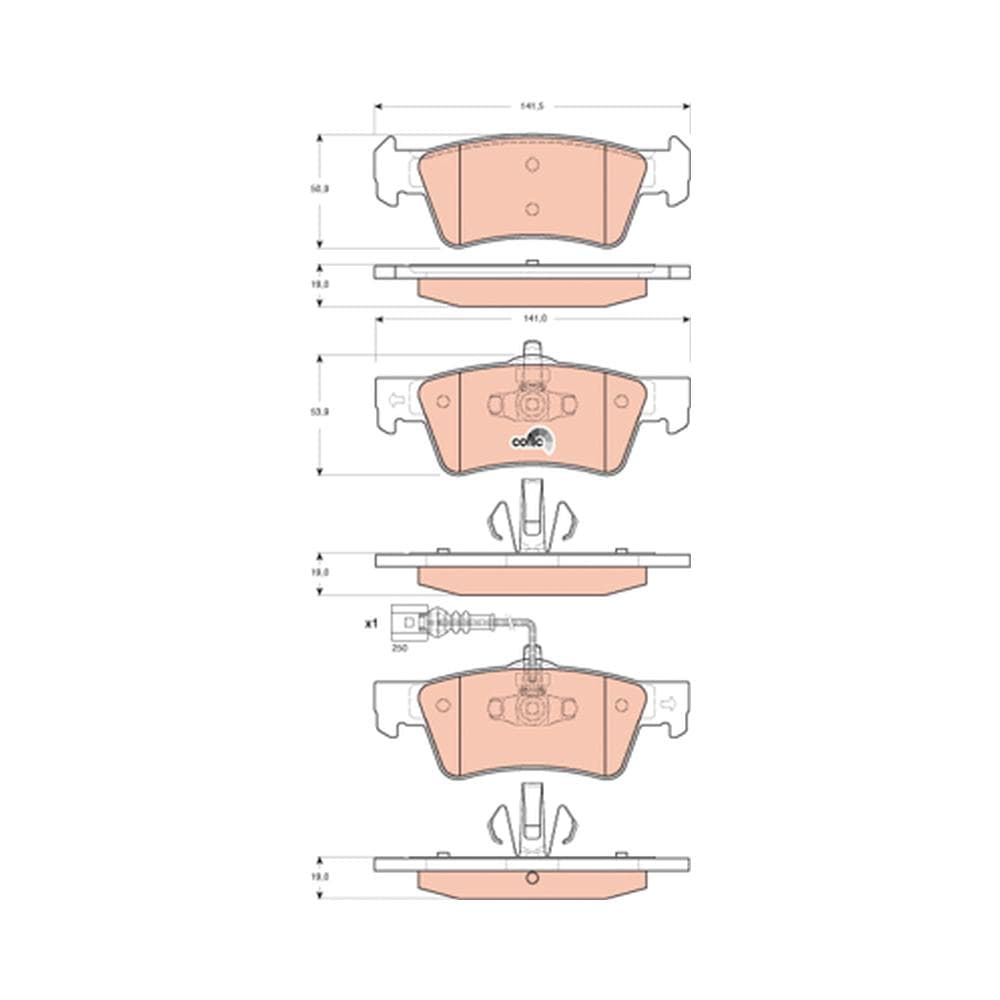 Set placute frana disc TRW GDB1671